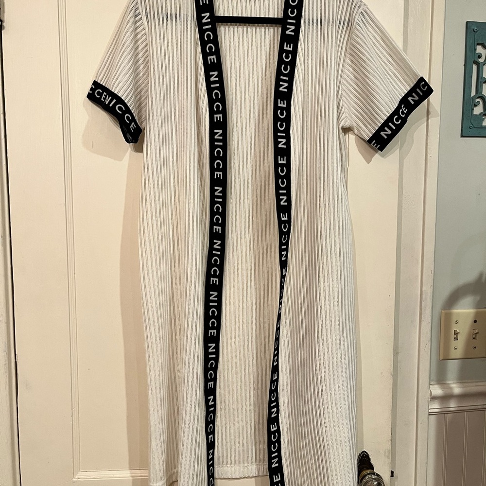 NICCE White Striped Women's Beach Cover Up